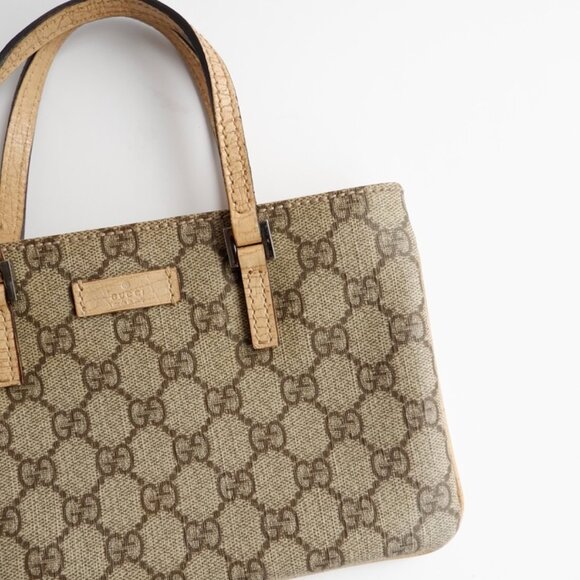 Authentic Preowned Gucci Beige GG Canvas Mini Handbag - Picture 3 of 16